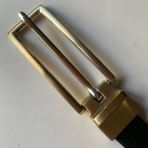 EDDIE BAUER Black Brown Reversible Belt L - Picture 3 of 4